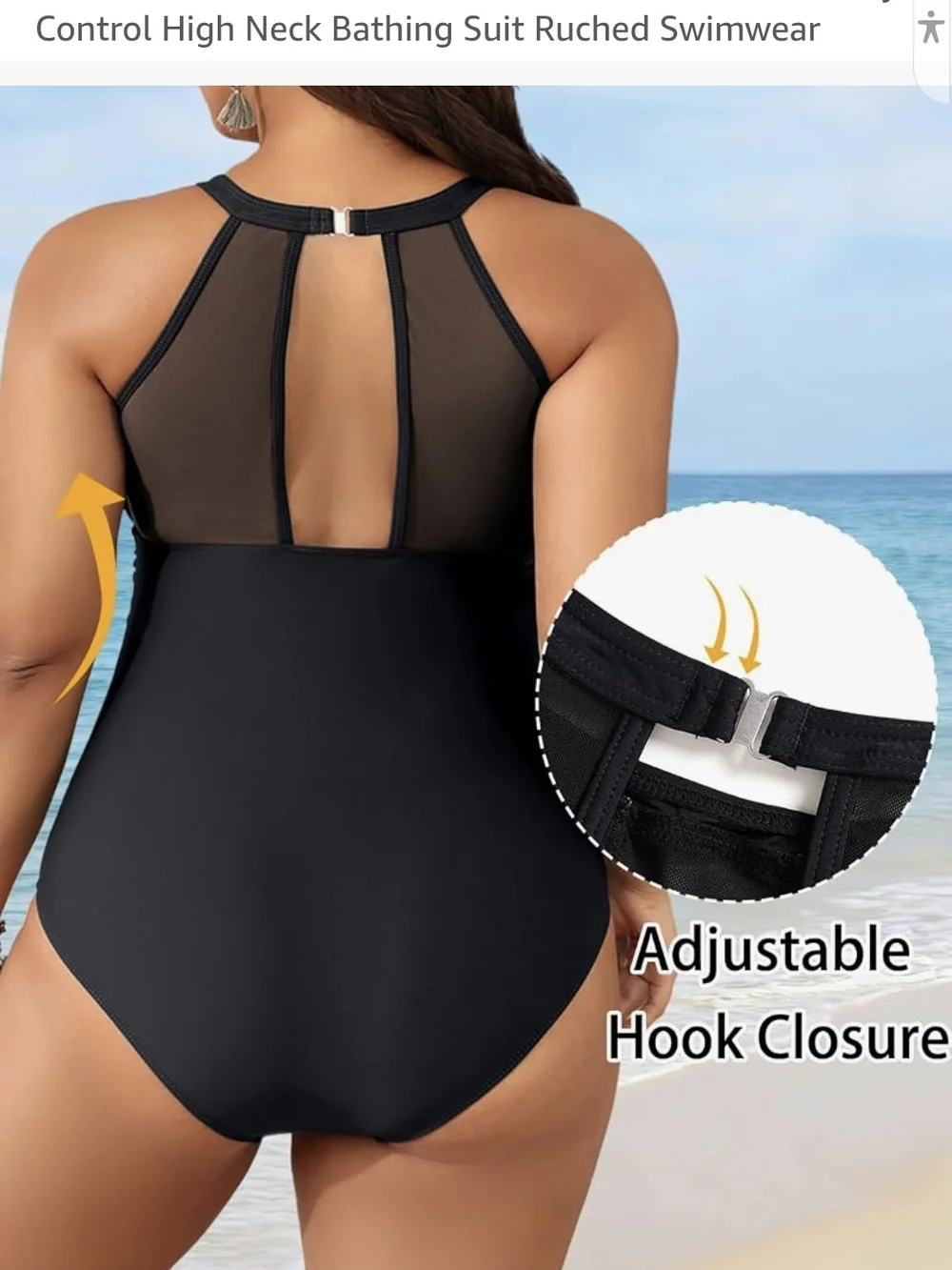 Women's Neon Pink High-Neck One-Piece Swimsuit